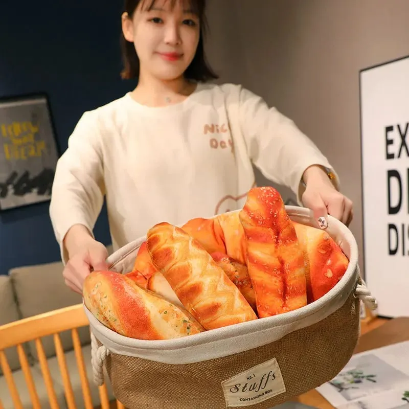 20/50cm Long Bread Pillow Stuffed Like Real Sesame S Cheese Denmark Toast Chopped Green Onion Sleeping Hug Support Leg Gift