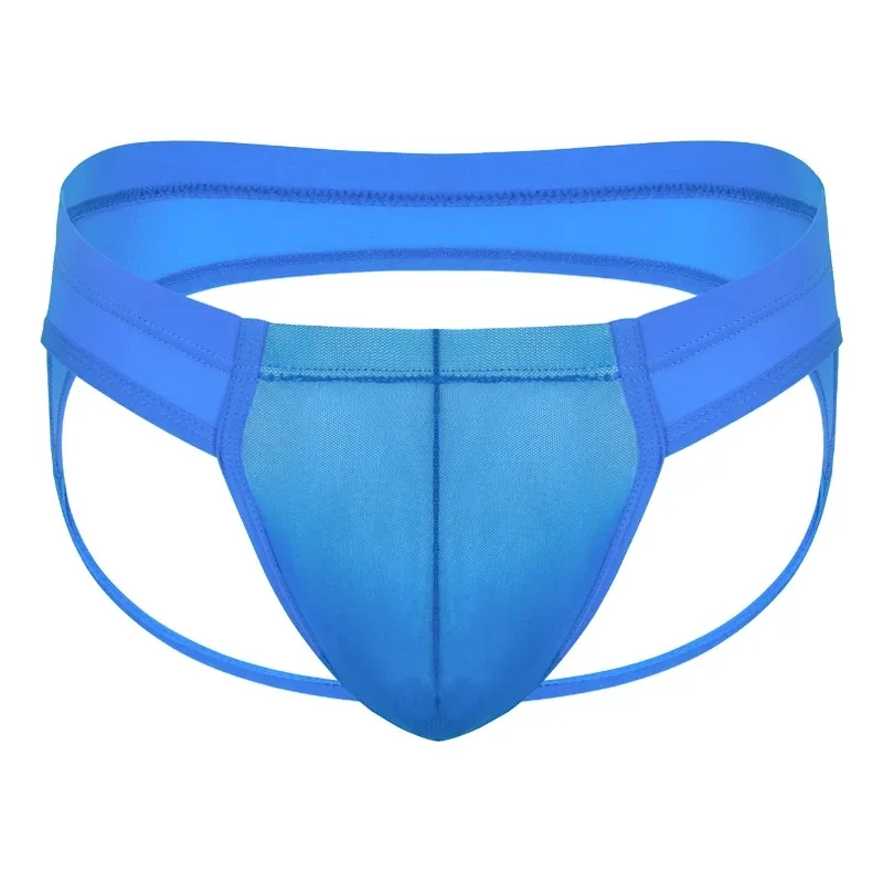 Sexy Men's G-string Thongs Transparent Underwear Mesh Breathable Backless Panties
