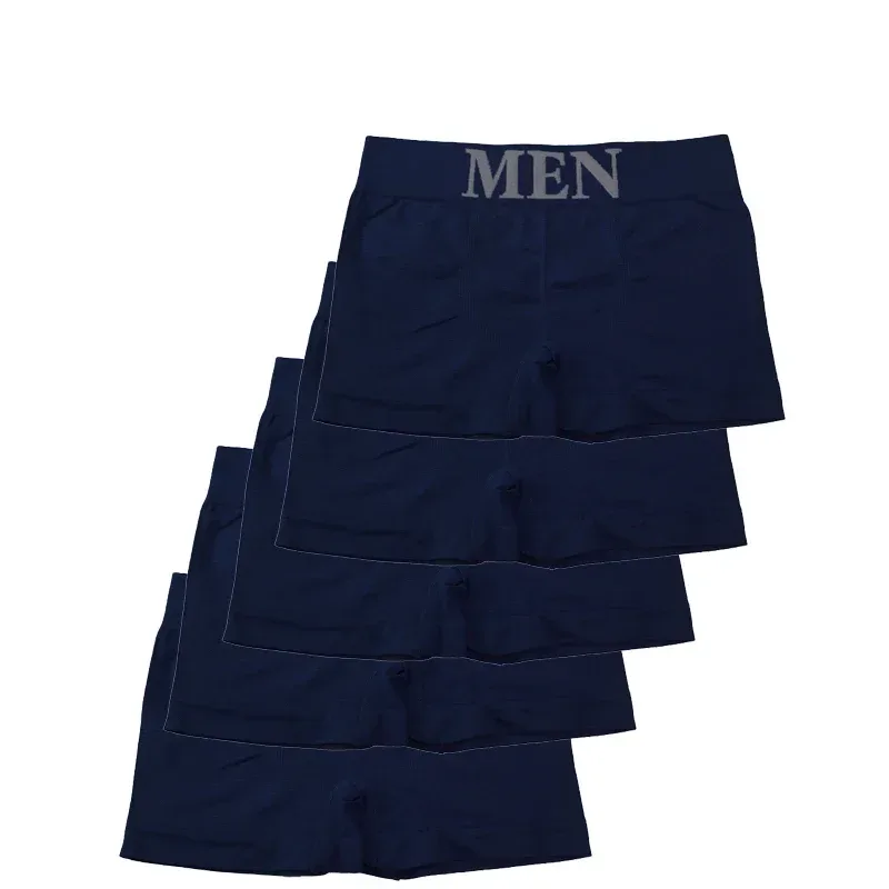 5 pièces Boxer pour hommes sous-vêtements respirants à haute élasticité short extensible en coton doux culotte confortable de couleur unie 3256812862724852