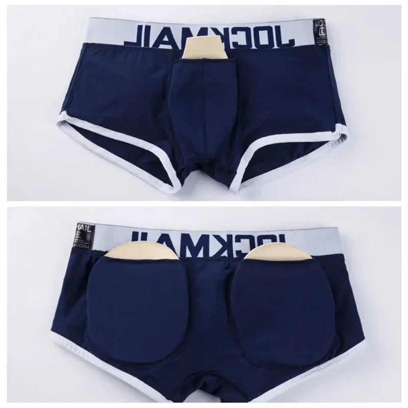 Brand sexy men underwear bulge enhancing men Boxer include Penis pad and hips buttocks double Removable push up cup 3256807779717113 — image 4