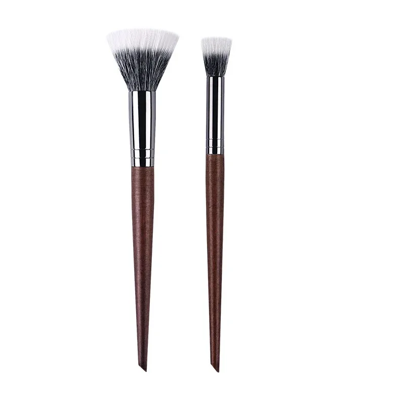 Professional Makeup Brushes Powder contour Setting Multi-Functional Make up Brush Stippling Blush soft Natural wood goat hair — image 8
