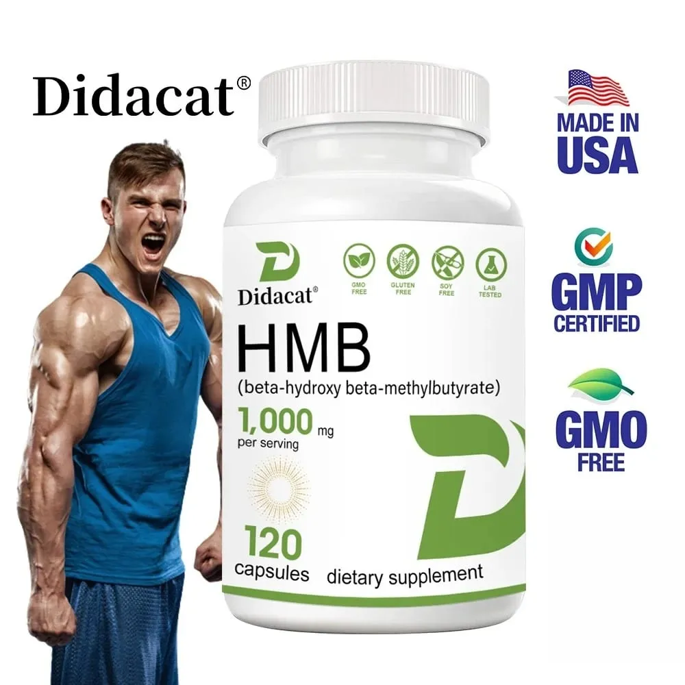 Super Strength HMB Supplement 1000mg per Serving with Vitamin D3 to Help Muscle Growth Lean Muscle Mass & Workout Recovery — image 1