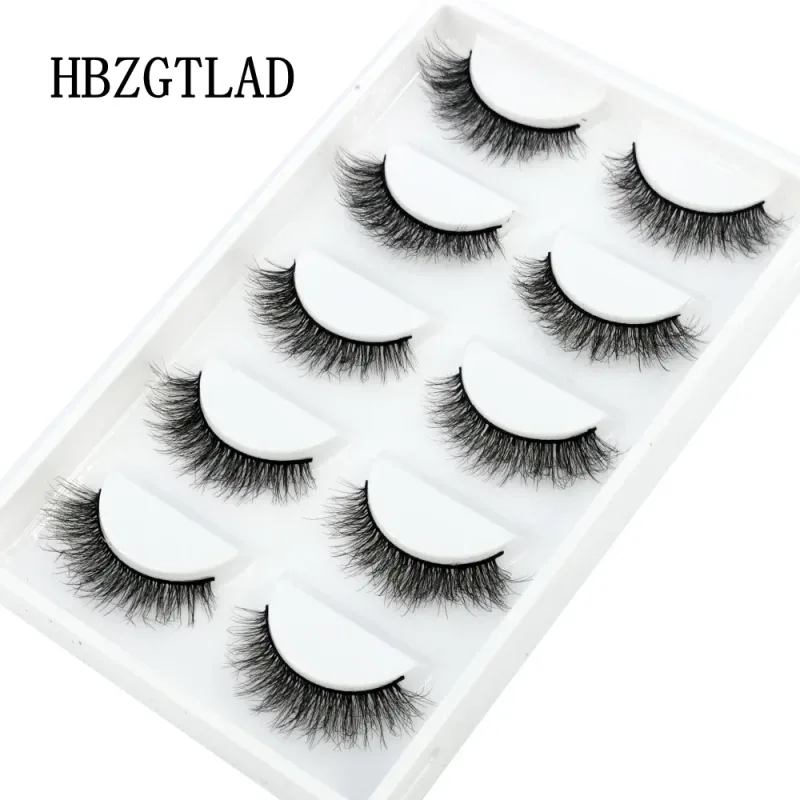 5Pairs Handmade Mink Lashes Short False Eyelashes Dense Natural Long Messy Eye Lashes Reusable Stage Makeup Eyelashes — image 32
