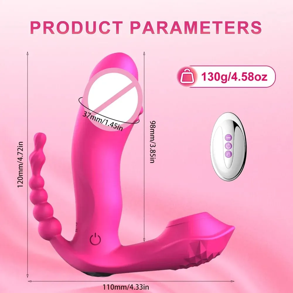 Trådløs kontrol Dildo Vibrator G-Spot Massage Vaginal Vibrator Klitoris Sutte Stimulator Bærbar Voksen Sexlegetøj Kvinder — image 6