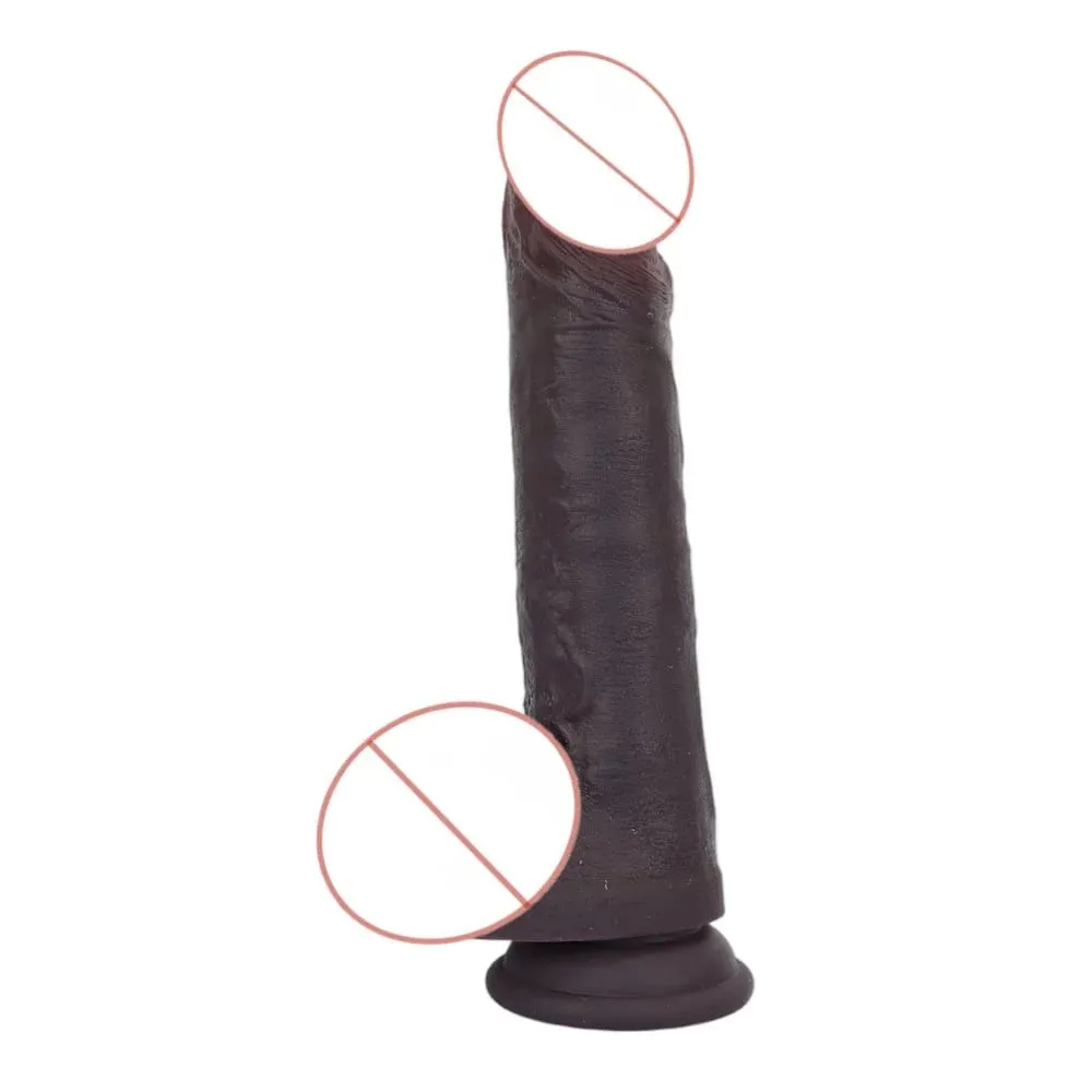 Silikon Dildo Realistik Keseronokan Lembut Penis Melancap Fantasi Pengurut Prostat Pembesar Dubur Faraj Mainan Seks Dewasa untuk Wanita