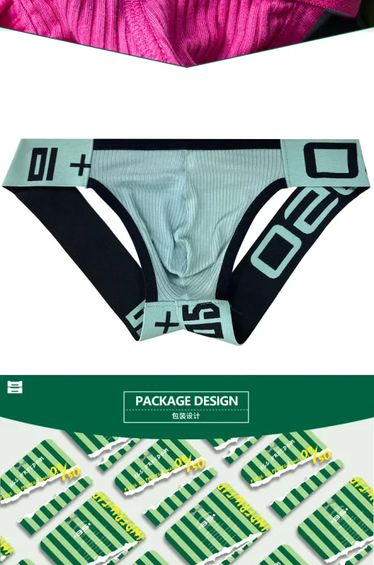 1Pc 0850 Cross Strap Men's thong Threaded Cotton Sexy Butt Lifting Four Ding Gay Back Empty Sexy Sexy Free Pants — image 19