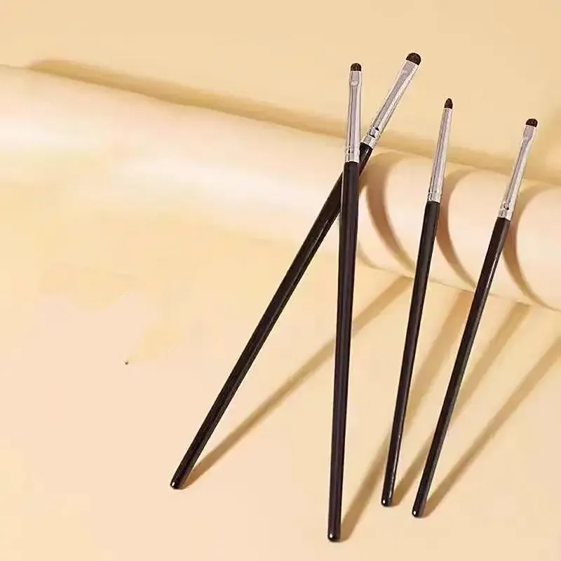 4/6 stk. Udtværingsbørster under øjnene Blød eyelinerbørste Perfekt øjenmakeupværktøj Øjendetaljebørster sæt hestehår øjenskyggebørster