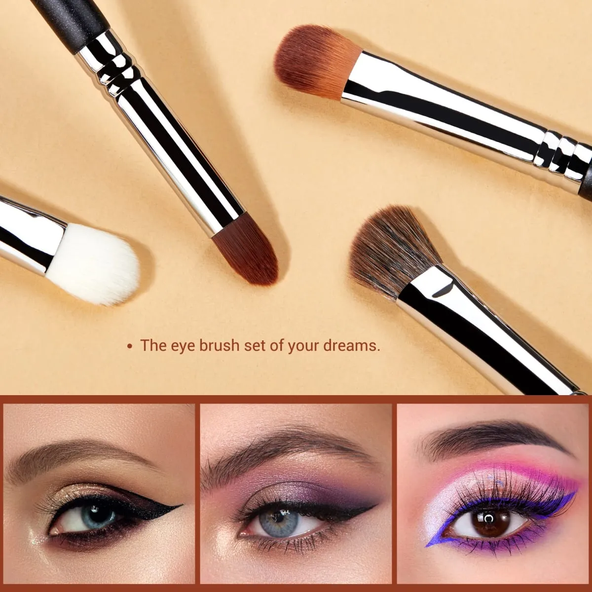 Jessup Eyeshadow Brush set Pro Eye Makeup Brushes set Black Premium Synthetic Eye shading Concealer Blending Brush T339
