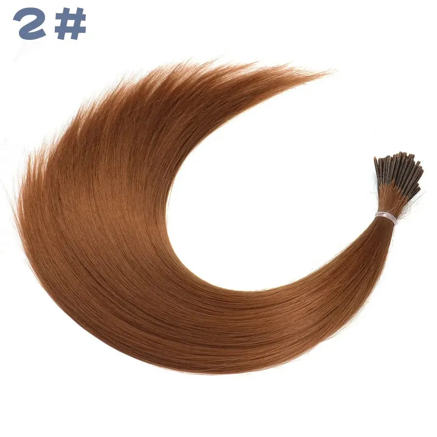 50 Helai/Pek Sintetik Berwarna I-Tip Stick Sambungan Rambut Rambut Lurus 16 Inci Untuk Wanita Alat Rambut Gentian Suhu Tinggi — image 10