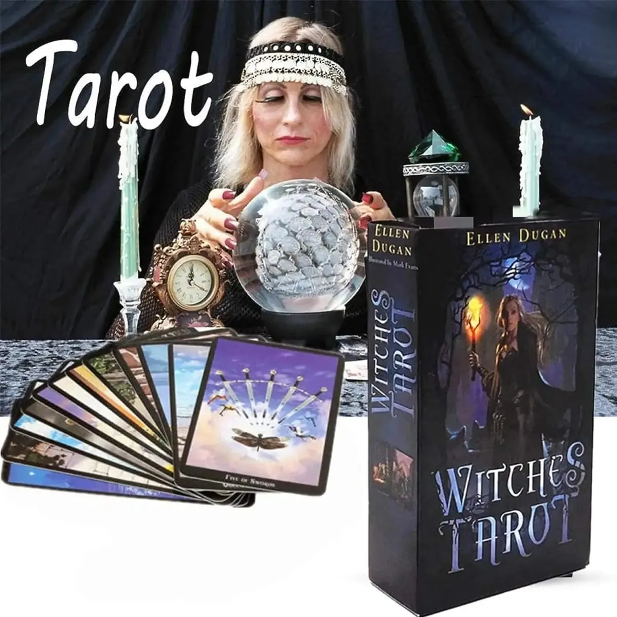 Witches Tarot Divination Board Game English Version Beginners Fortune Family Party Funny Table Game 78PCS Hot Selling — image 6