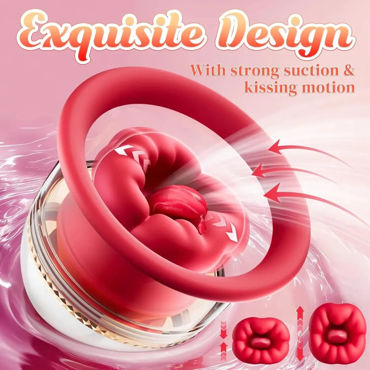 Portable Nipple Licking Sucking Vibrator Female Breast Massager Clitoral Bite Vibrating Sex Toy for Female Masturbation — image 2