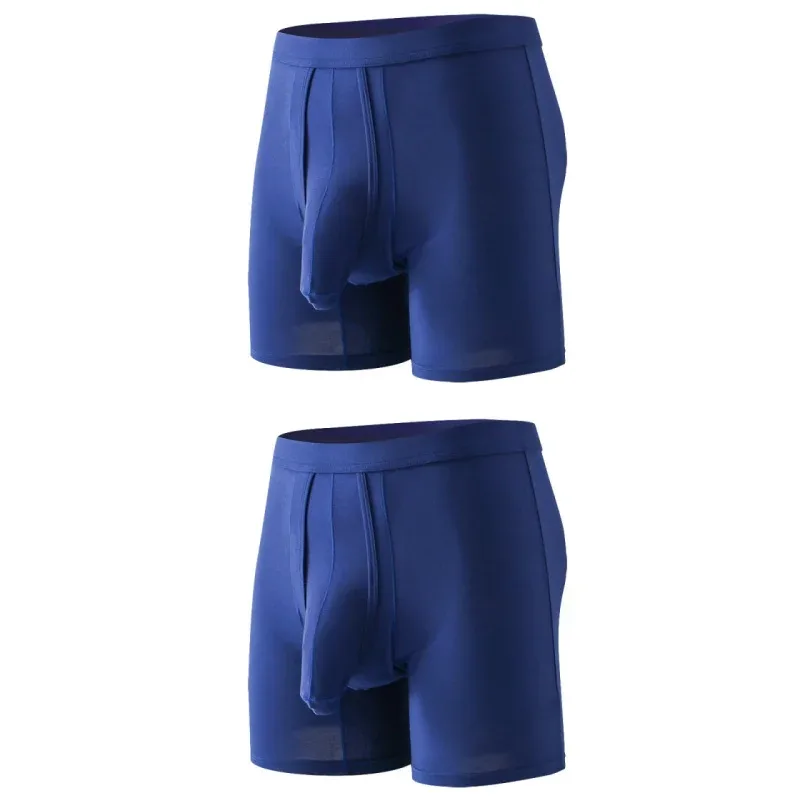 2PCS Mens Long Legs Underwear Separate Ball Pouch Breathable Comfort Sport Seamless Boxer Trunks Shorts Calzoncillo Hombre — image 26