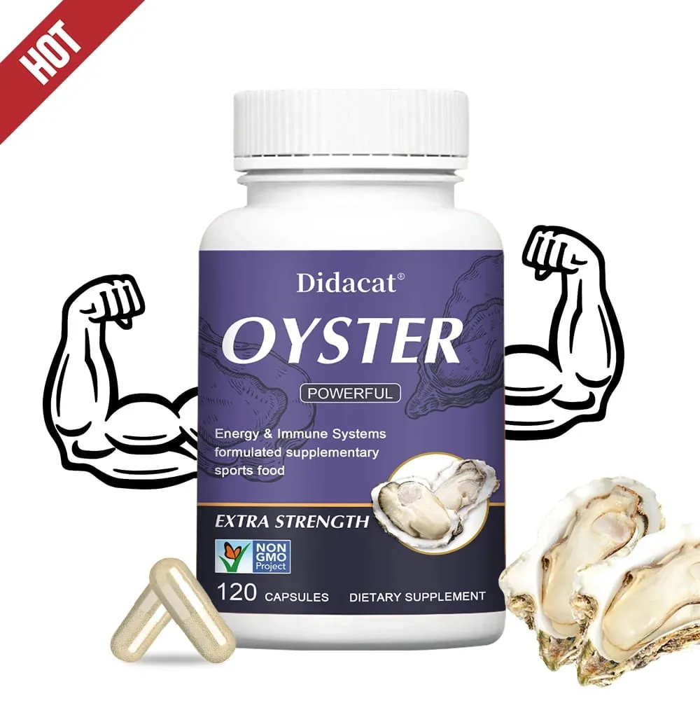 Oyster Extract - Support Athletic Performance Motivation and Immunity Nutritional Supplement 120 Capsules — image 2