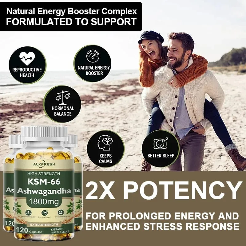 KSM-66 Capsule di Ashwagandha organiche con zinco | Vegano non OGM | Integratore sanitario dalla formula premium — image 5