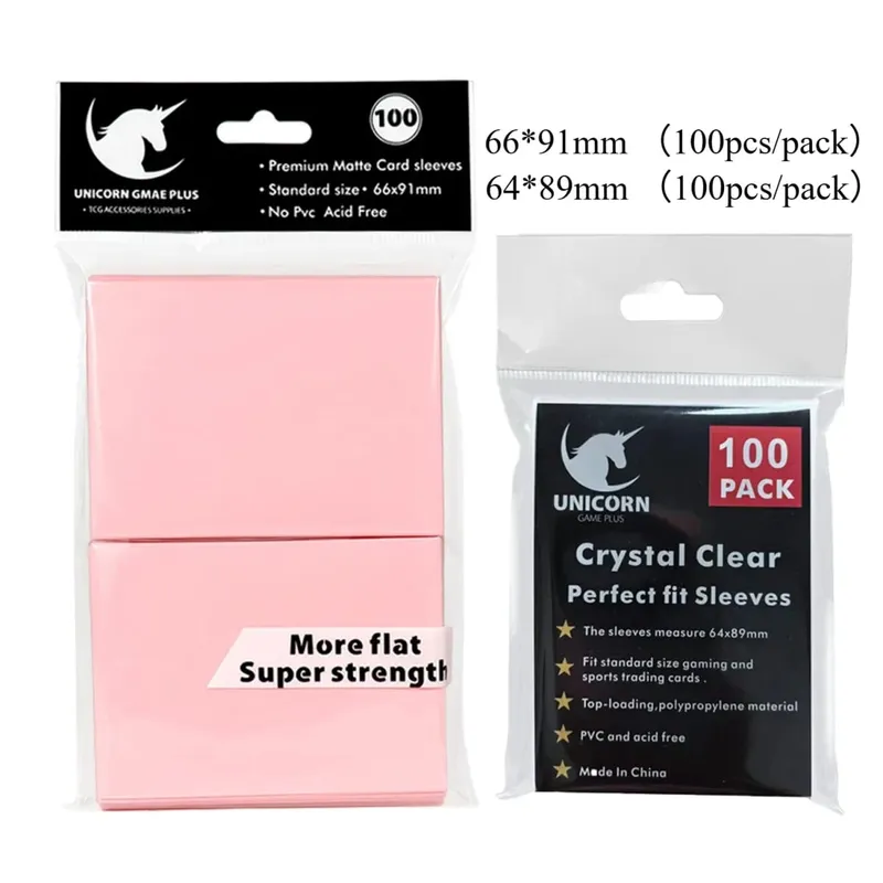 200PCS 카드 슬리브 트레이딩 카드 포켓몬 MTG 야구 스포츠 카드 보드 게임을위한 더블 레이어 매트 표준 크기 카드 슬리브 — image 8