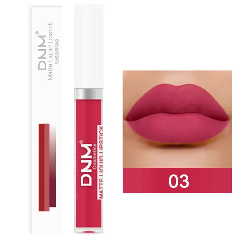 DNM 19 Warna Matte Velvet Liquid Gincu Kalis Air Tahan Lama Tidak Mudah Luntur Lipgloss Makeup Ungu Merah Bogel Tint Bibir Kosmetik — image 23