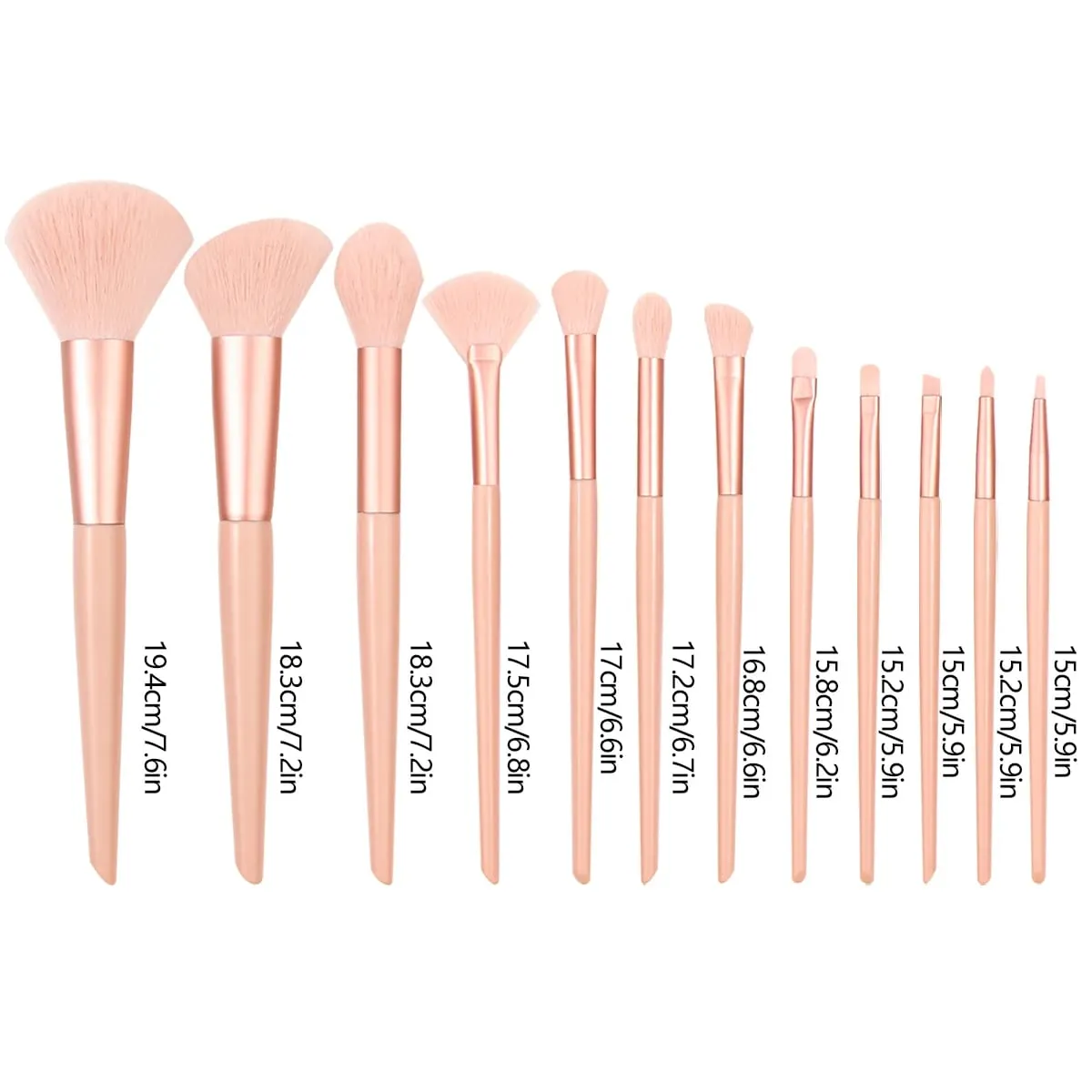12Pcs Pink Makeup Brush Set Make Up Concealer Blush Powder Brushes Eye Shadow Highlighter Foundation Brush Cosmetic Beauty Tools — image 6