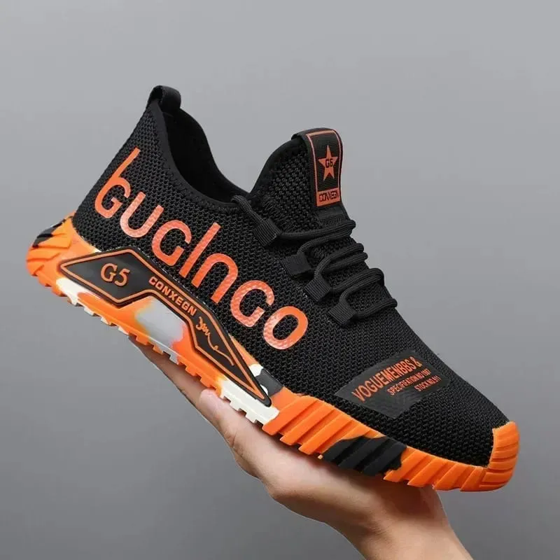 Gym New Vulcanized Lace-up Walking Sneakers Comfortable Wear-resistant Casual Shoes Walking Summer Mesh Flats Fashion Breathable — image 11
