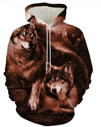 New Men's Animal Series 3D Wild Boar Printing Sweatshirt Casual Fashion Women's Y2K Hoodies Pullover Street Large Sudaderas — image 7