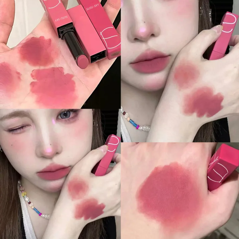 Red Brown Matte Velvet Lip Gloss Waterproof Liquid Lipstick Nude Red Sexy Lip Tint Mud Makeup Latte Coffee Lip Glaze Cosmetics — image 3