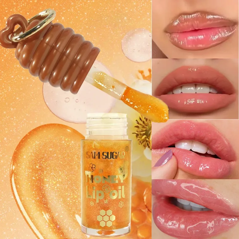 Clear Crystal Jelly Lip Gloss Moisturizing Honey Lip Oil NonSticky Sexy Shimmer Gloss Lip Glaze Korean Fashion Hydration Makeup — image 4