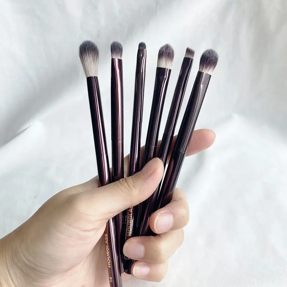 Zandloper Oogmake-up Kwasten Set Luxe Schaduw Cosmetische Brush Kit Blending Shaping Contouring Highlighting Brow Concealer Liner — image 6