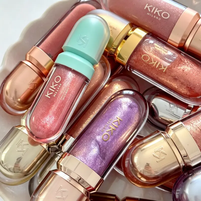 Original Kiko 3D Mirror Lip Glaze Waterproof Non Fading and Non Stick Cup Gentle Bean Paste Color Fine Shiny Point Charm Red — image 2