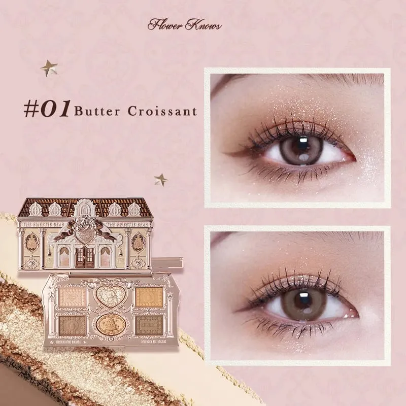 Flower Knows Pop Up Exclusive Sweetie Bear Makeup Set Canvas Bag Eyeshadow Blush Lip Jelly Kit Limited Edition Cute Makeup Gift — image 4
