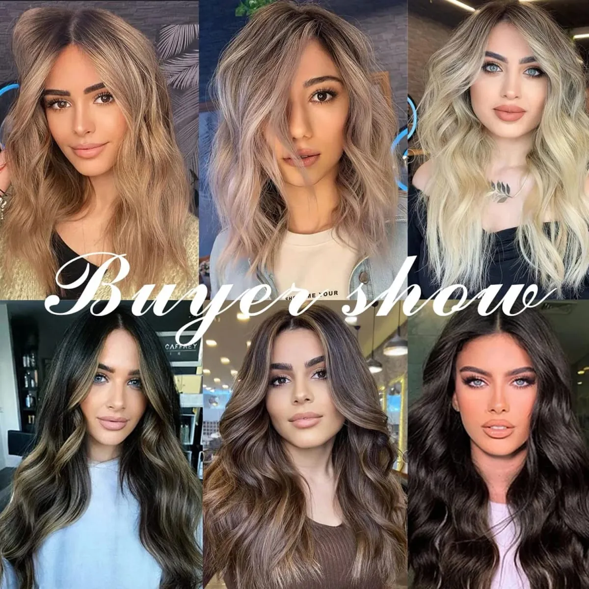 Clip In Hair Extensions 7PCS Full Head 22 Inch Long Curly Wavy Synthetic Hair Pieces Natural Wavy For Women Girls Hair — image 6