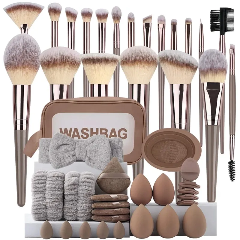 Professional 3-20PCS Makeup Brushes Set Soft Fluffy Foundation Eyeshadow Concealer Blending Blush Brush Kabuki Women Beauty Tool — image 1