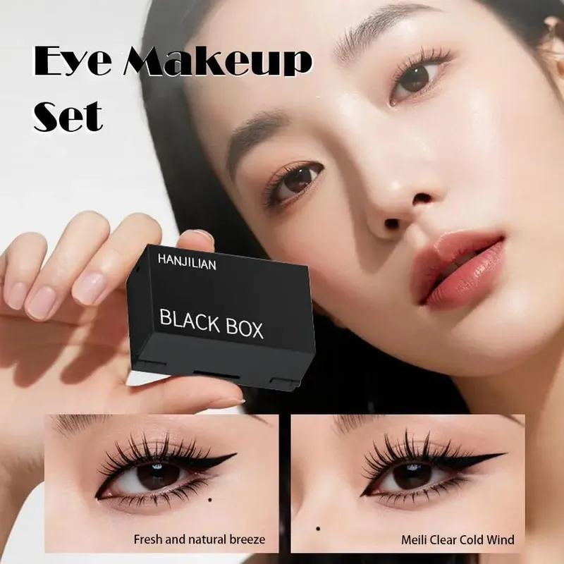 3-in-1 Lower Eyelash Stamp Eyeliner & Mole Fast Application Natural Long-lasting Non-Slipping Portable Beginners Eye Makeup Set