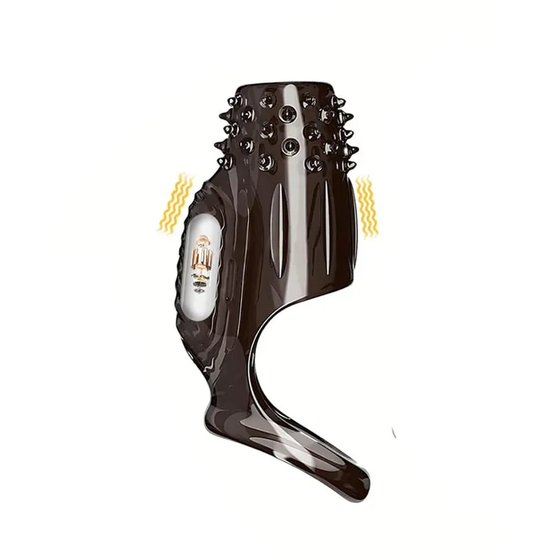 Penis Sleeve Extension Condom Male Enlargement Delay Vibrator Clits Massager Cock Ring Vibrating Penis Cover Mga Sex Toys Para sa Mga Lalaki — image 8