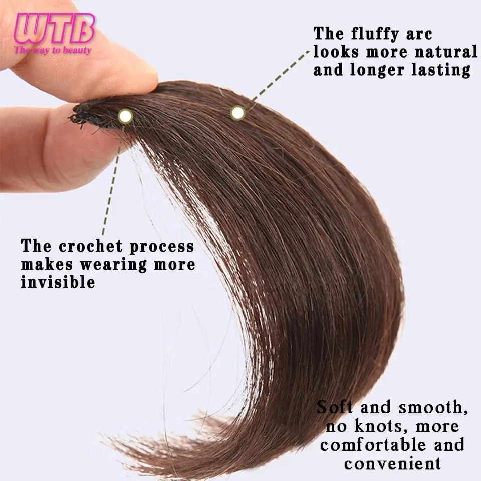 Synthetic Invisible Seamless Hair Pads Clip In One Piece 2 Clips Increase Hair Volume Hair Extensions Top Side Cover Hairpiece