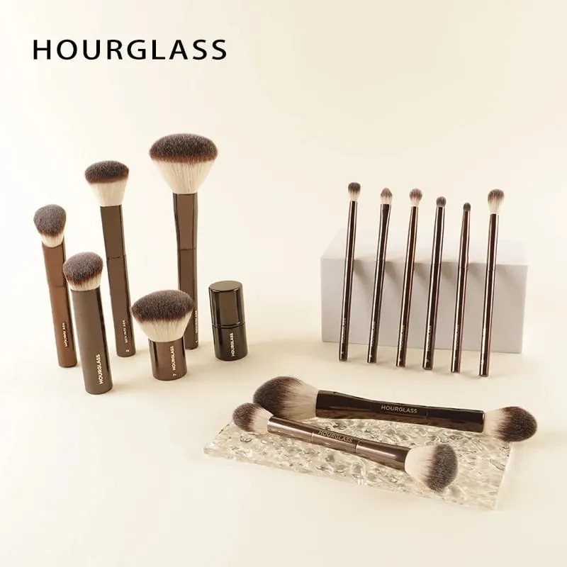 Hourglass Makeup Brush All Kinds Eyeshadow Foundation Concealer Powder Bronzer Blusher Eyeliner Retractable Professional Brushes — image 1