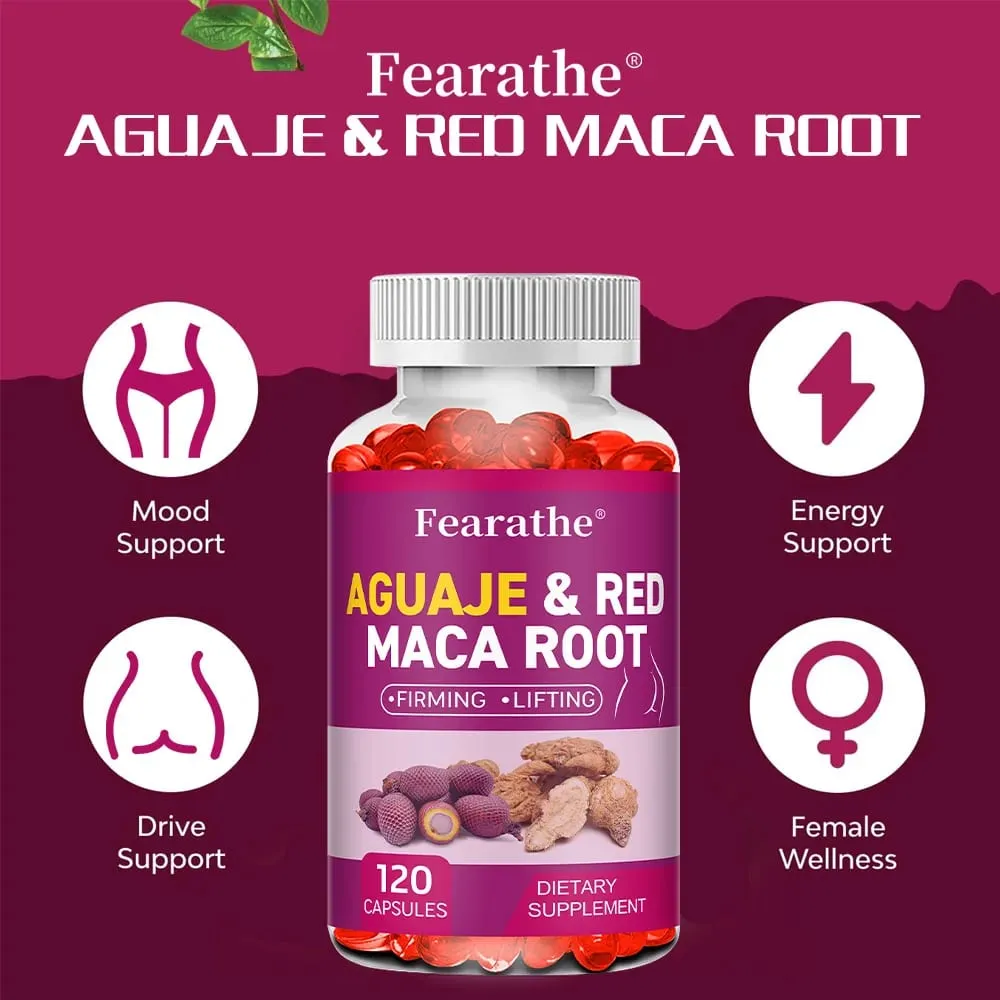 Aguaje Supplement Red Maca Root Extract Capsules Enhances Curves Firms Sculpting Supports Buttocks and Immune Health — image 3