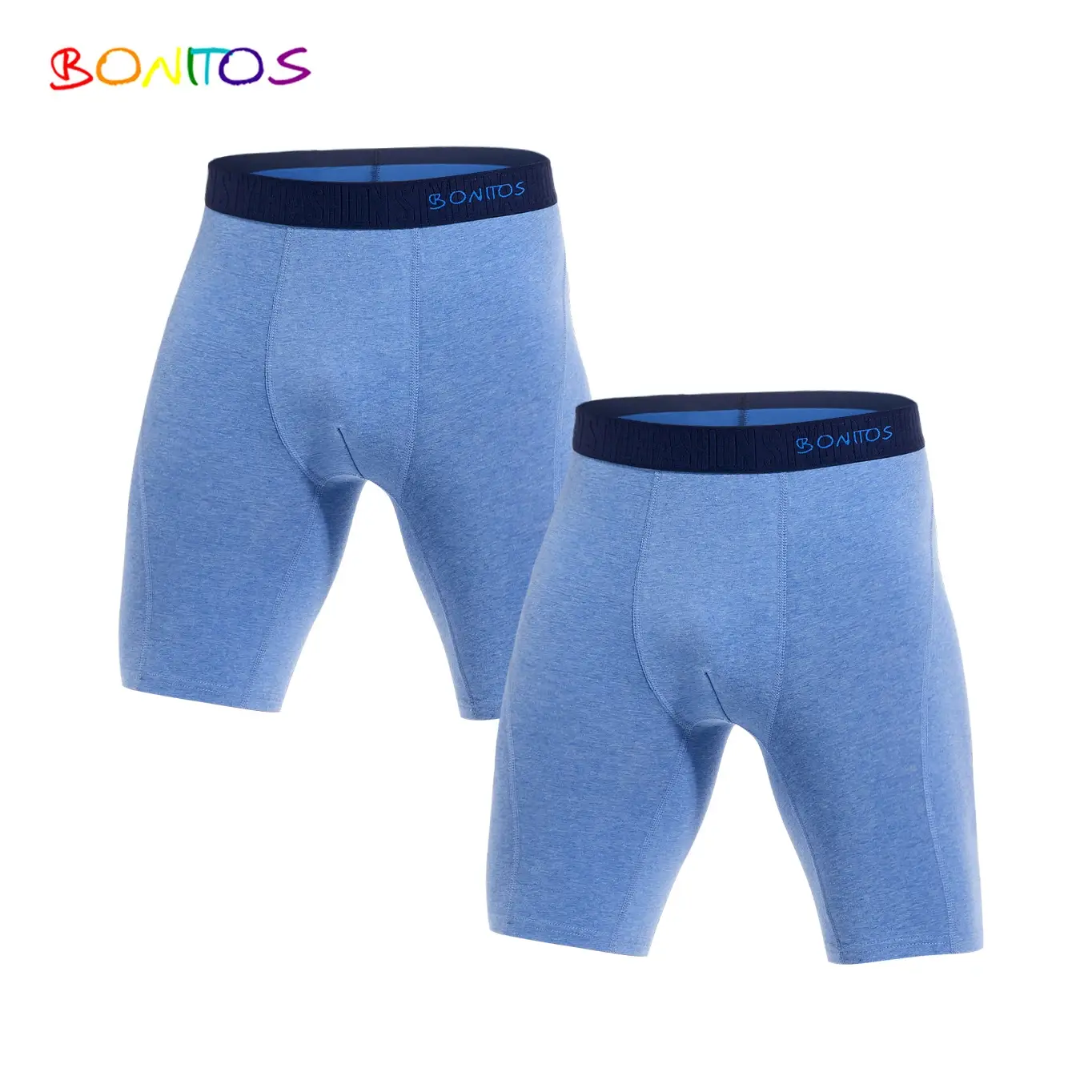 2pcs Pack ขายาวกางเกงขาสั้นผู้ชายกางเกงชุดกางเกง Homme Boxershorts ลื่นชุดชั้นในสำหรับชายผ้าฝ้ายชายเซ็กซี่ชุดกล่อง GYM — image 9