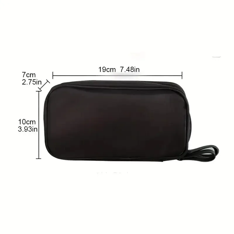 Large Capacity Makeup Brushes Storage Bag Double-Zipper Comestic Tools Organizer Wide-open Vertical Free-Standing Brush Holder — image 2