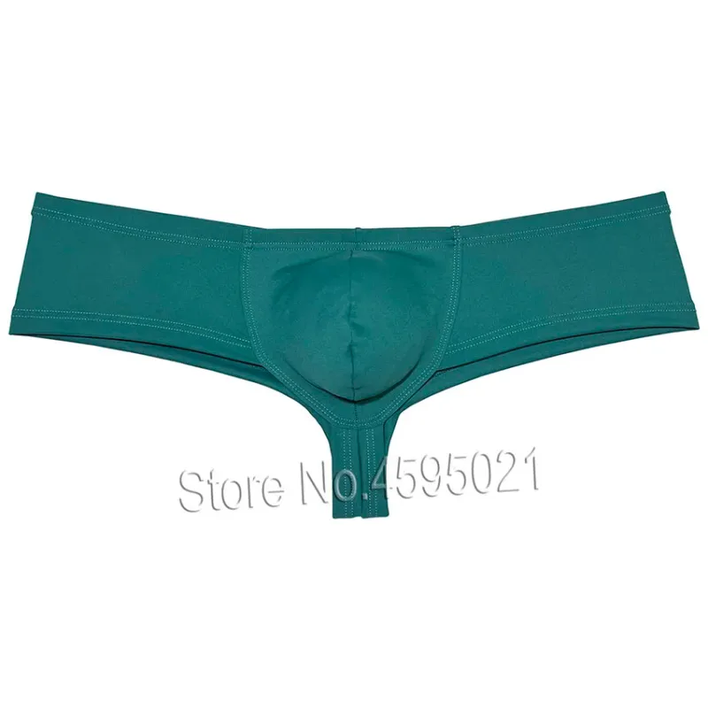 Cheeky Men's Micro Boxer Brief Brazilian Underwear Male Bikini Lingerie Beach Shorts Curvy Pouch Silky Low Rise High Leg Undies