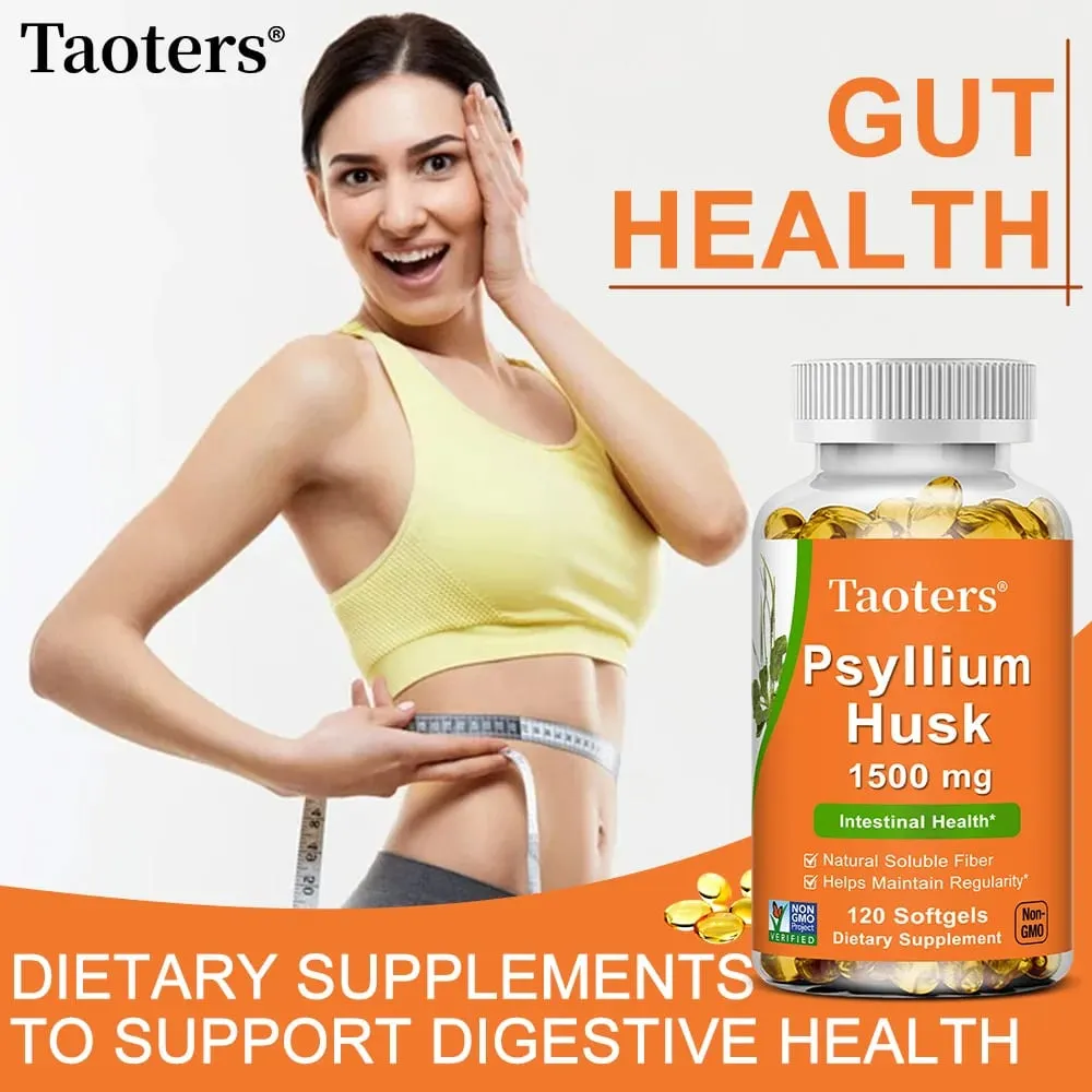 Psyllium Husk Supplement-Natural Soluble Fiber Promotes Digestion Supports Immunity and Promotes Intestinal Health 120 Capsules — image 3
