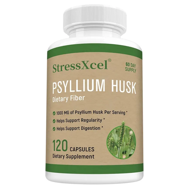 Psyllium Husk - naturliga lösliga fibrer bra för tarmhälsan Rengöring Detox stöder matsmältningssystemets hälsotillskott — image 8