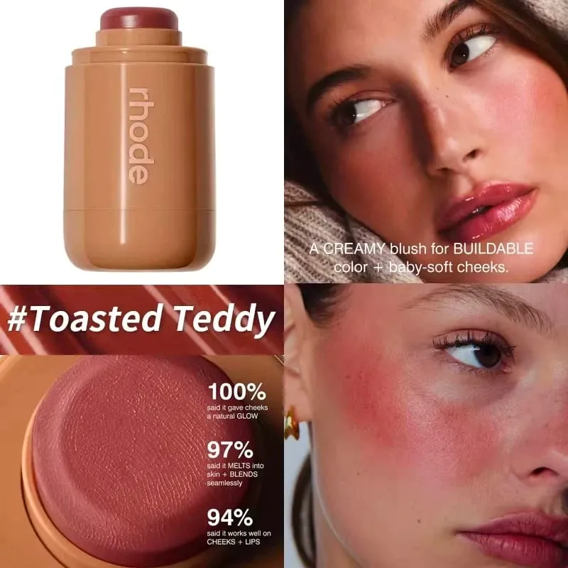 Brand Pocket Powder Blusher Stick Piggy Sleepy Girl & Bronzer Stick Portable Sunbed Sip Bake Long-lasting Easy To Color Cosmetic — image 12