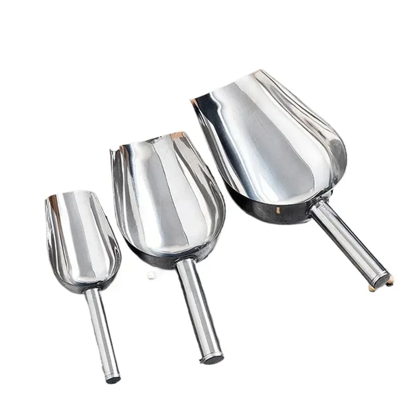 Stainless-Steel Ice Cube Scoop Bar Buffet Party Kitchen Spice Candy Flour Nut Scoop Spoon Dry Goods Shovel Kitchen Accessories — image 2