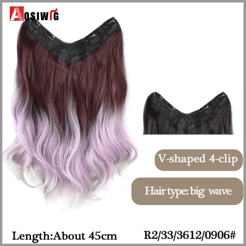 Synthetic Straight U-Shaped Hair Pad Clips In Hair Extensions Invisible Seamless Fluffy Hair Natural Fake Hair Pieces — image 13