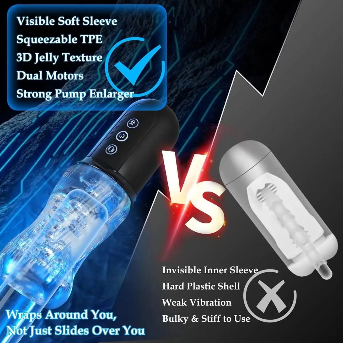 Automatic Male Masturbator Sucking Vibrating Real Pussy Blowjob Machine Male Sex Toy Men Masturbation Cup Adult Goods for Men — image 4