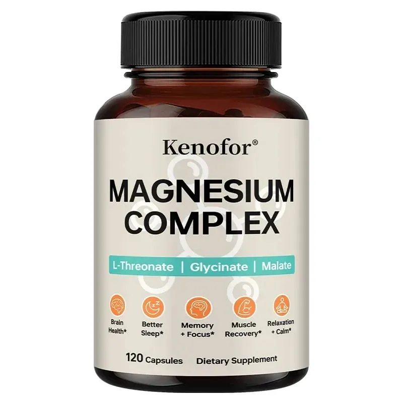 Magnesium Complex Supplement with L-threonine Glycine and Malate To Support Brain Health Memory Concentration and Sleep
