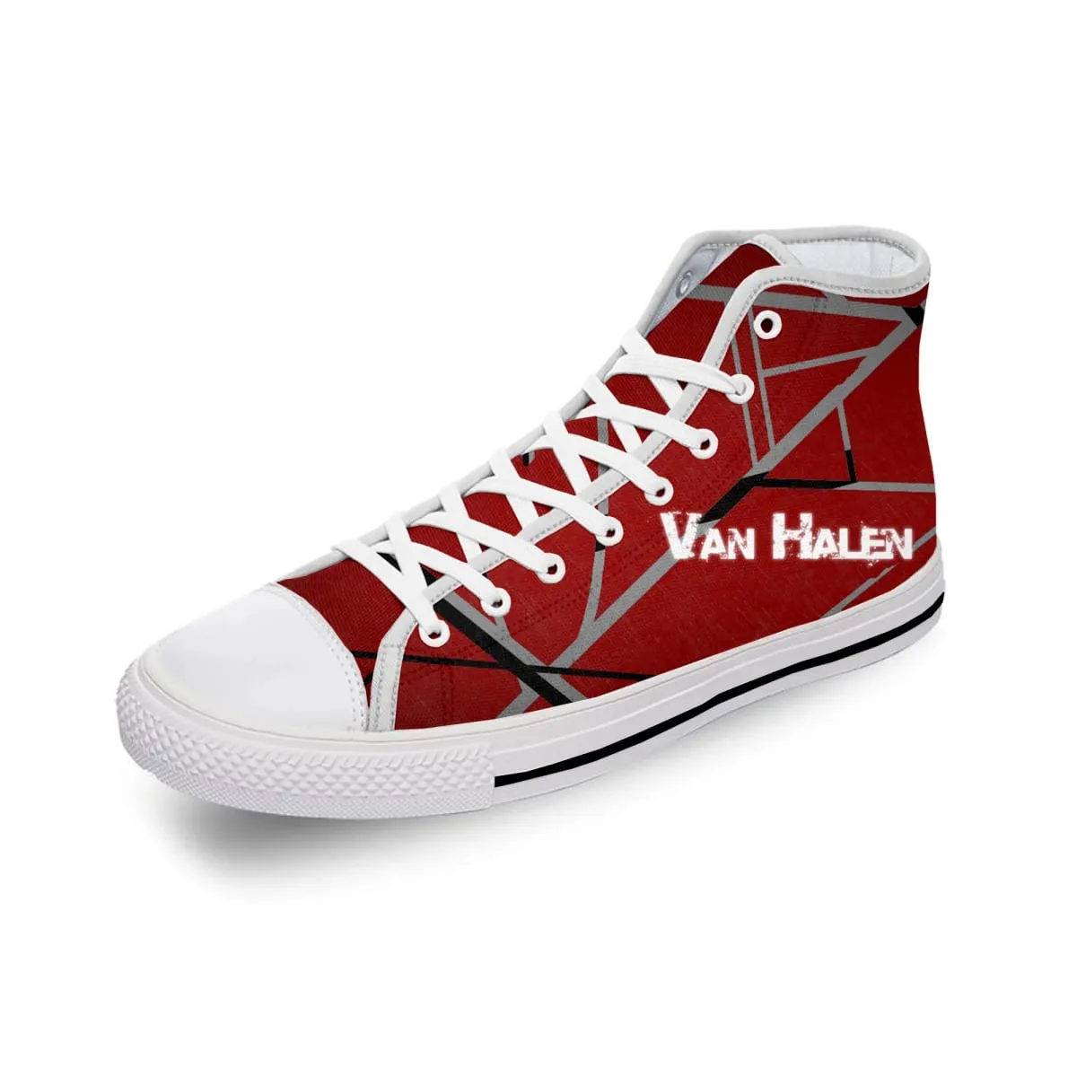Hot Van EVH 5150 STRIPES Halen Harajuku Lightweight Cloth 3D Print High Top Canvas Shoes Mens Womens Casual Breathable Sneakers