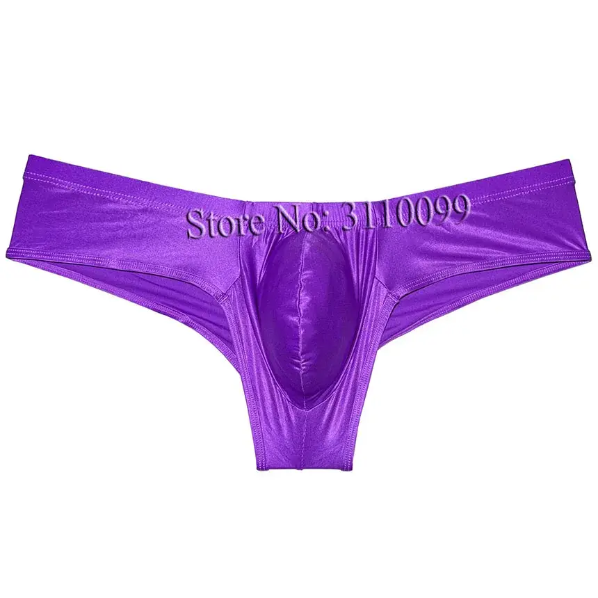 Men's Shiny Silk Mini Bikini Boxer Briefs Underwear Enhance Pouch Bikini Boxers — image 8