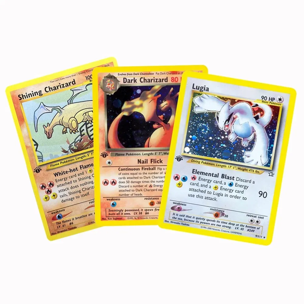 PKM Holographic Single Proxy Cards Lugia Charizard Venusaur Foil Game Collection Cards PTCG Kids Toys — image 1