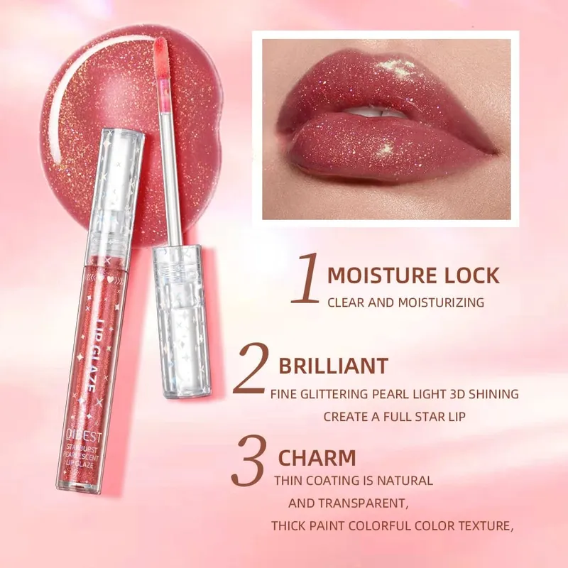 9 Colors Shimmer Lipgloss Set Lasting Glitter Liquid Lipstick Moisturizing Lugminous Lip Gloss Makeup Shiny Lip Glaze Kit — image 3