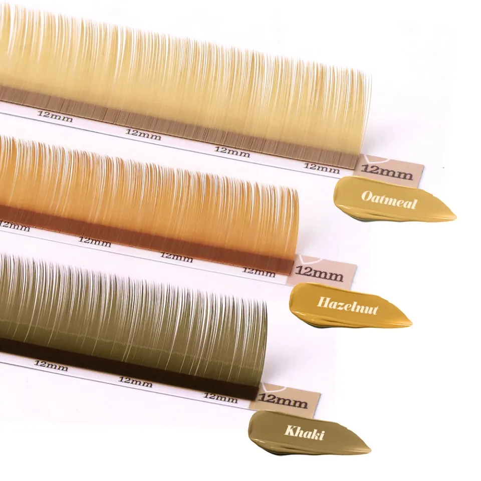 20Rows C CC D Curl Natural Brown Russian Volume Eyelashes 7-15mm Mixed Cashmere Soft Classic Dark Brown Eyelash Extensions — image 4